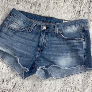 Rag & Bone La Quinta High Low Jean Shorts